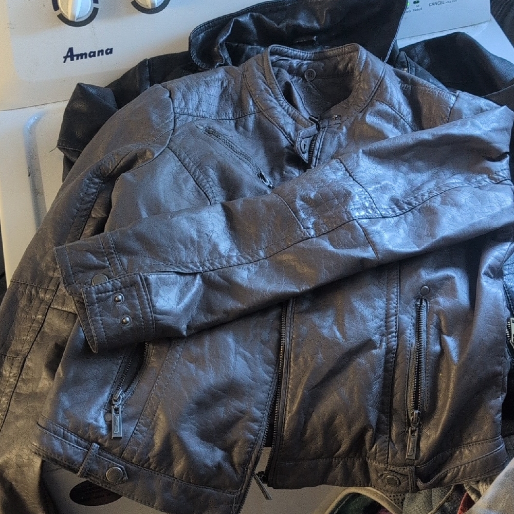 Jou Jou Women's Black Leather Jacket